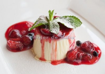 Flan de chocolate blanco
