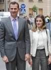 La princesa Letizia y el pr�ncipe Felipe en Girona a solo un d�a de su aniversario de boda