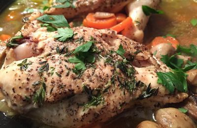 Bierhuhn pollo a la cerveza
