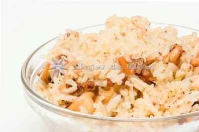 Champiñones con arroz