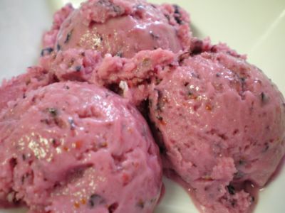 Helado de frutos rojos al minuto