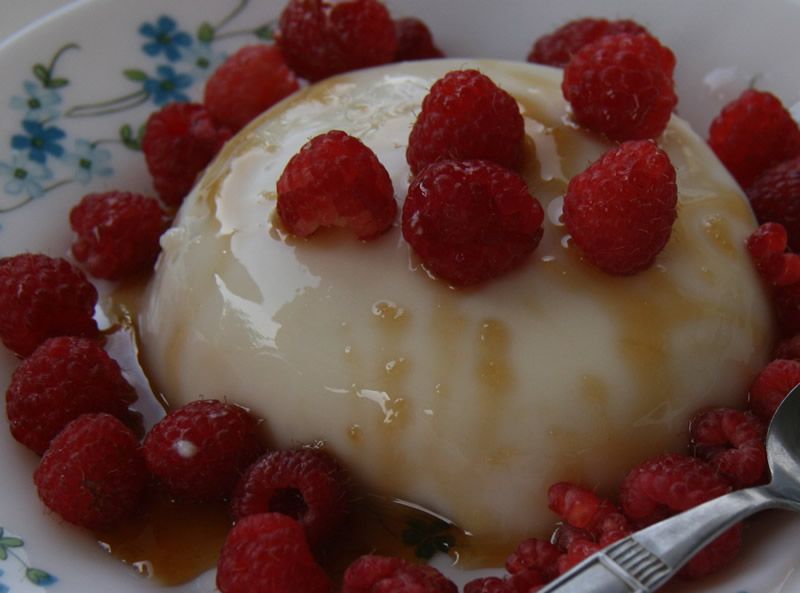 Mousse de crema de yogur a la miel