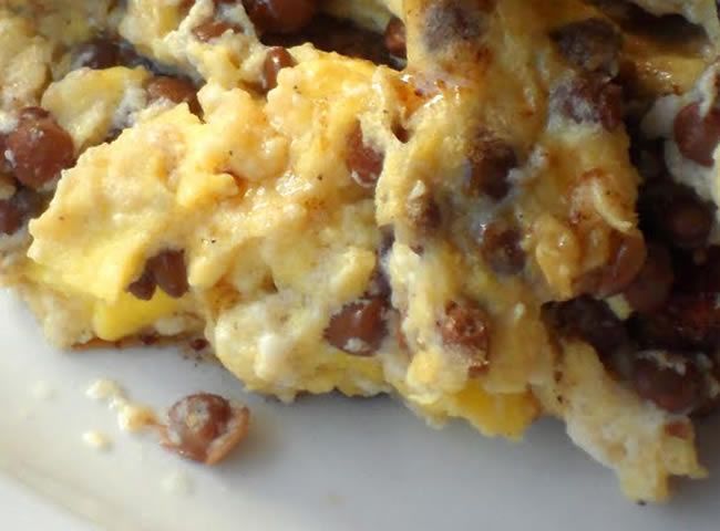 Revuelto de lentejas con bacon