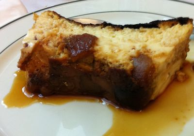 Flan de manzana