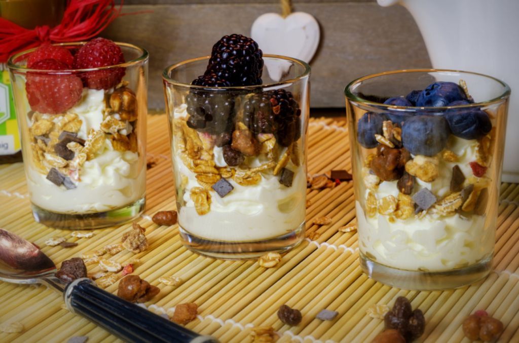 Muesli con requesón y miel