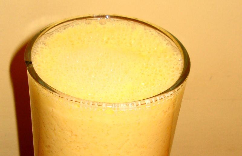 Batido de leche con naranja
