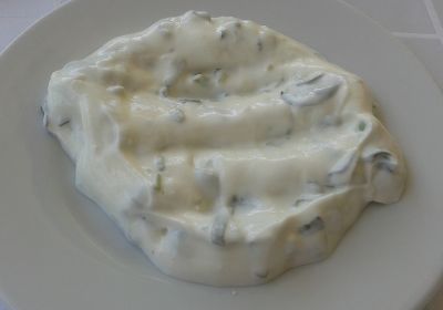 Crema de yogur y berros
