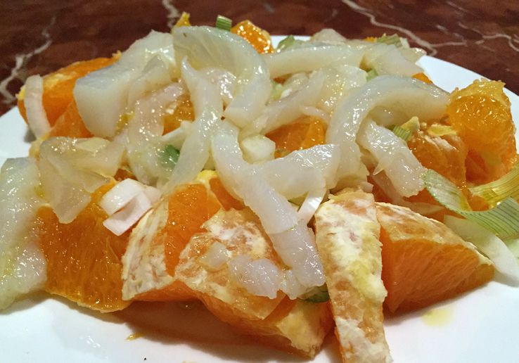 Lomos de bacalao con naranja