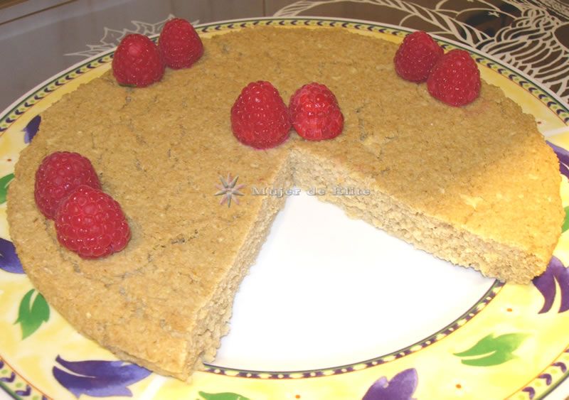 Torta ligera de salvado y manzana