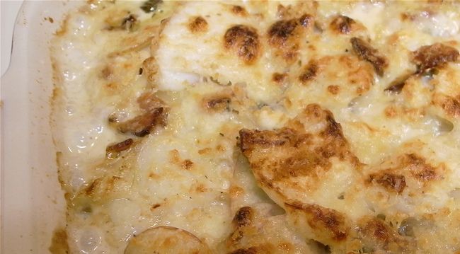 Patatas con bechamel