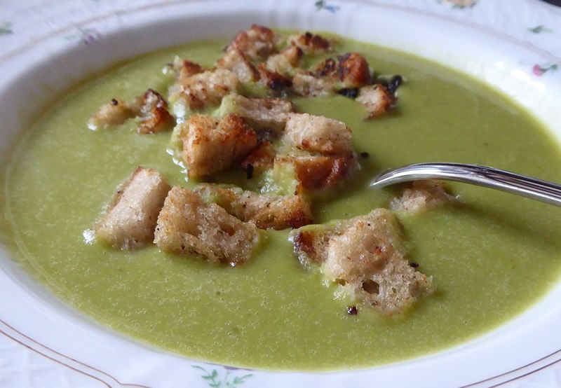 Crema de calabacín y puerro