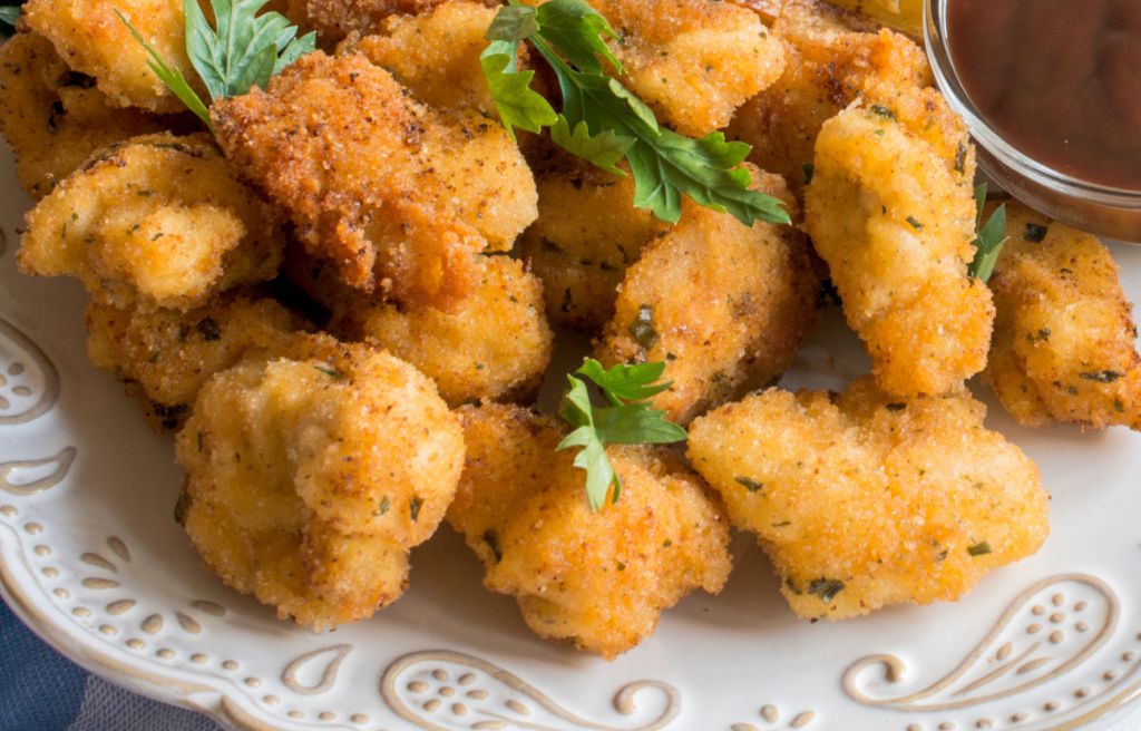 Bocaditos de queso y gambas