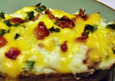 Patatas rellenas de jamón