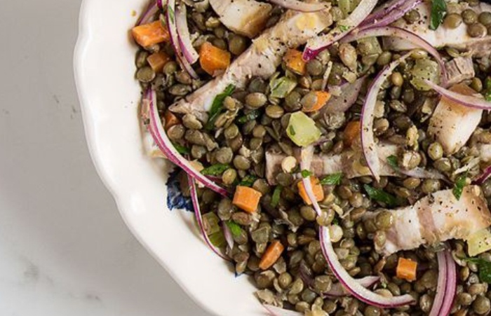 Ensalada de lentejas con ventresca