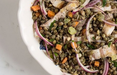 Ensalada de lentejas con ventresca