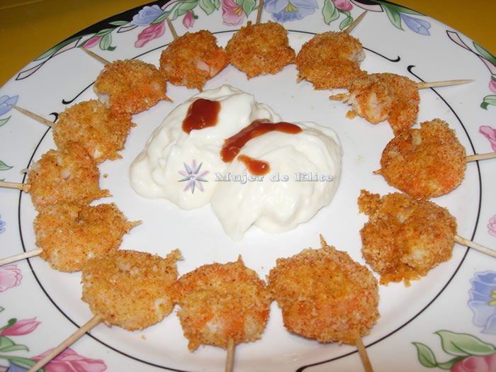 Pinchos de langostinos