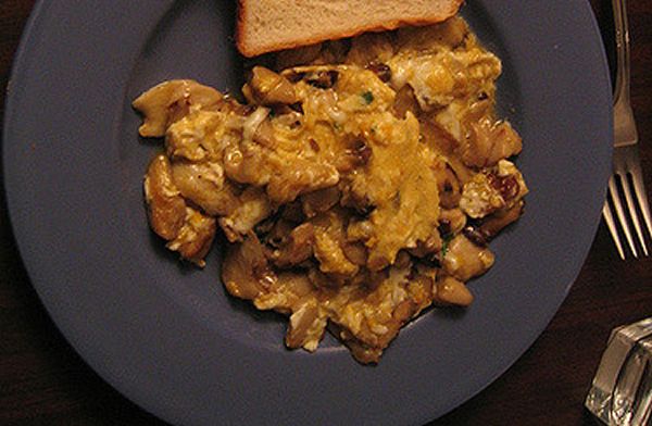 Revuelto de boletus con foie