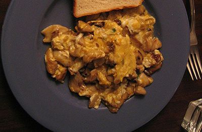 Revuelto de boletus con foie