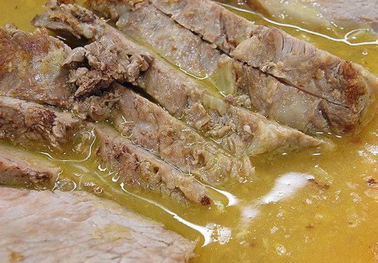 Morcillo de ternera en salsa