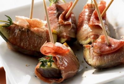 Tapa de jamón ibérico con higos