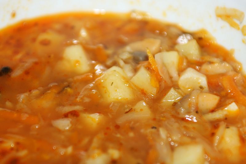 Patatas guisadas con salmón