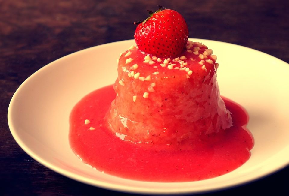Flan de fresones