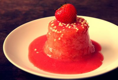 Flan de fresones