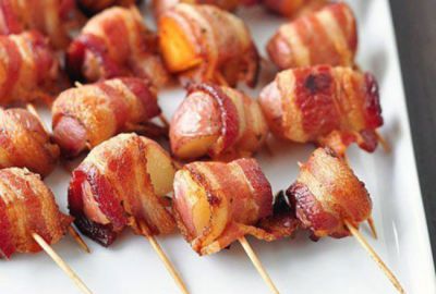 Bocaditos de melón con bacon