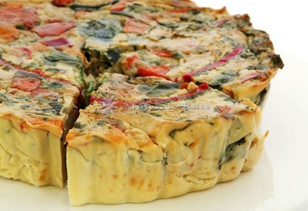 Pastel de verduras con queso feta