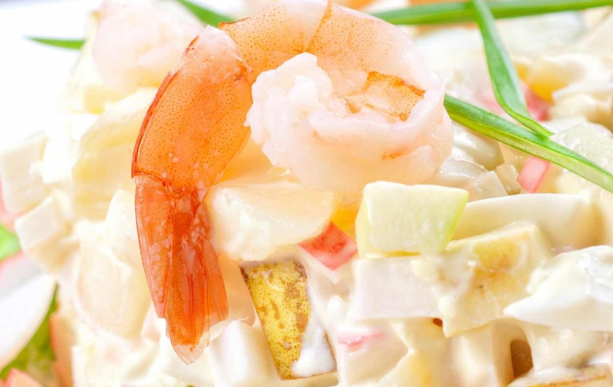 Ensalada caribeña con langostinos