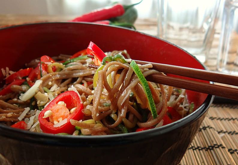 Ensalada de fideos de soja