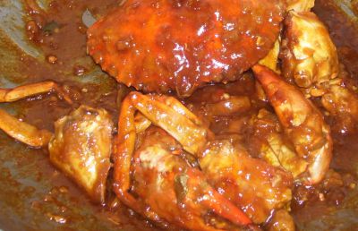 Cangrejos de río en salsa