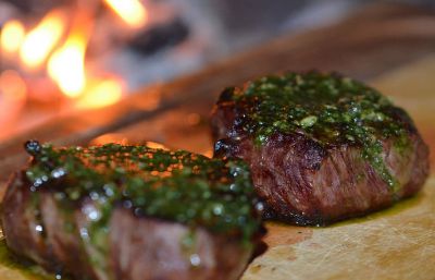 Lomo de ternera al ajo