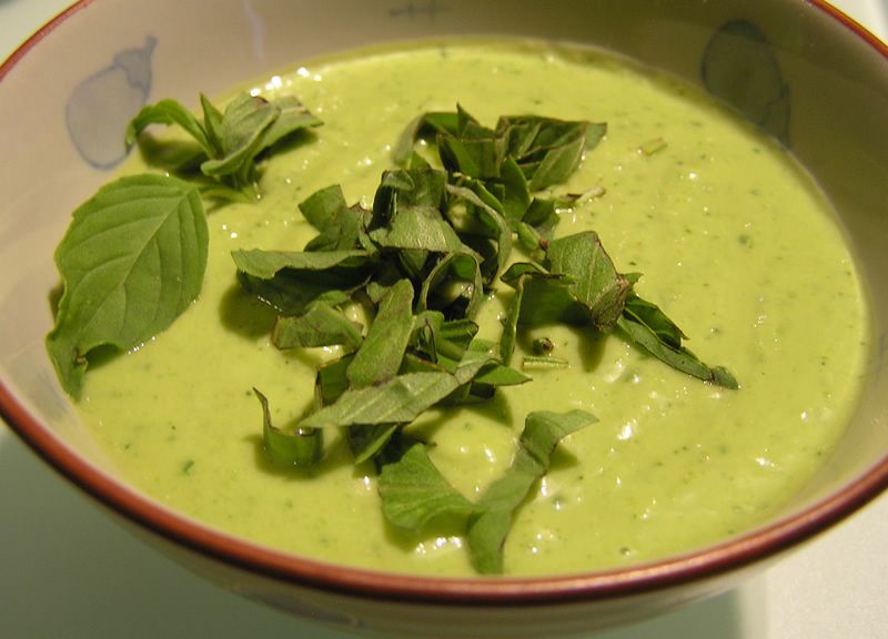 Sopa fría de calabacín