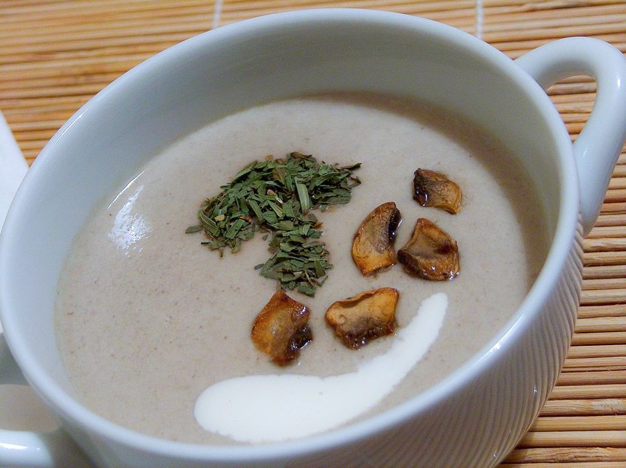 Crema de champiñones