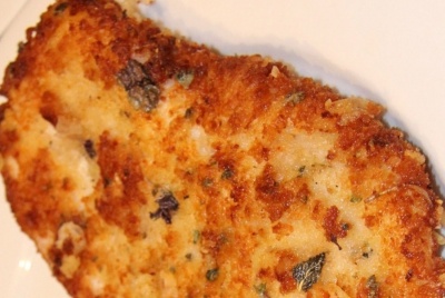 Acedías empanadas al horno