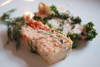 Terrina de pescado en salsa de yogur
