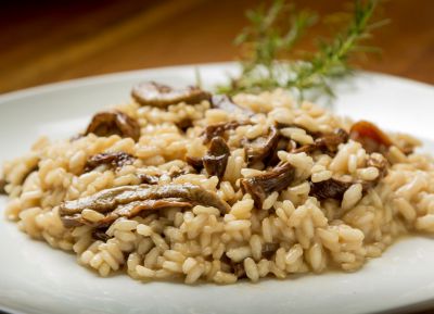 Arroz integral con setas