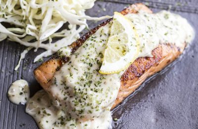 Lomos de salmón a la crema