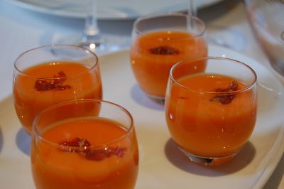 Gazpacho de tomates y piquillos