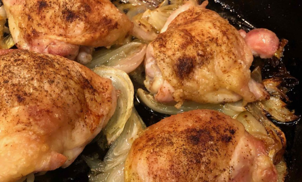 Muslos de pollo al cava