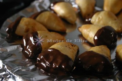 Rosas de dulce de leche y chocolate