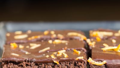 Turrón de chocolate y naranja confitada
