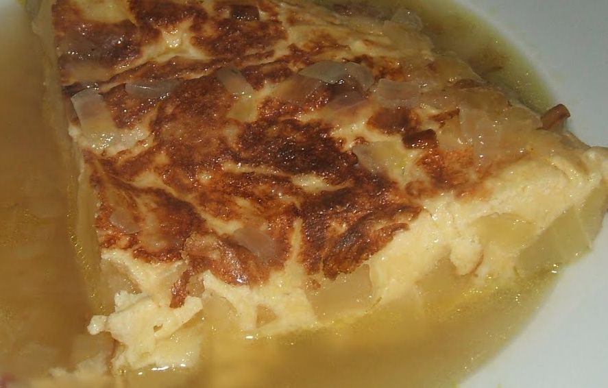 Tortilla de patata en caldo
