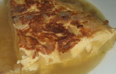 Tortilla de patata en caldo