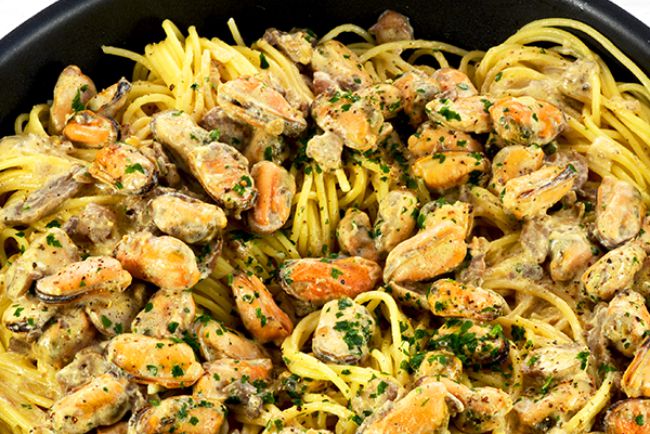 Espaguetis a la marinera