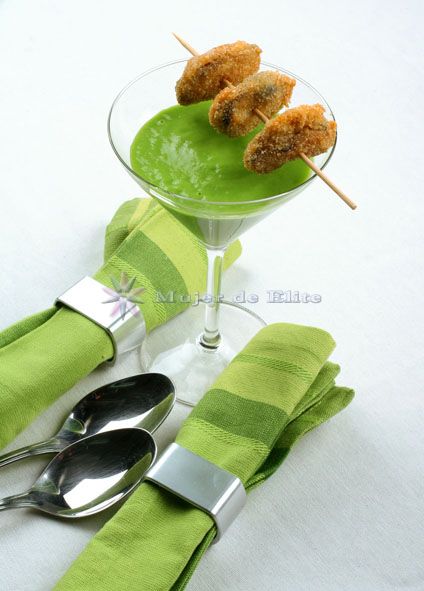 Crema fría de guisantes