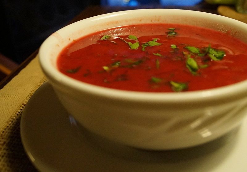 Sopa de sandia y tomate