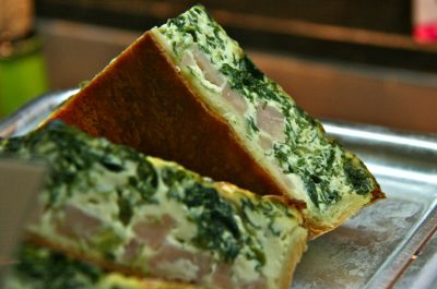 Quiche de espinacas y queso de cabra