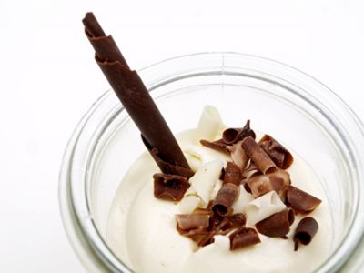 Mousse de chocolate blanco